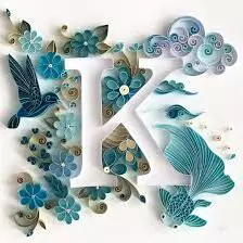 k letter images in heart